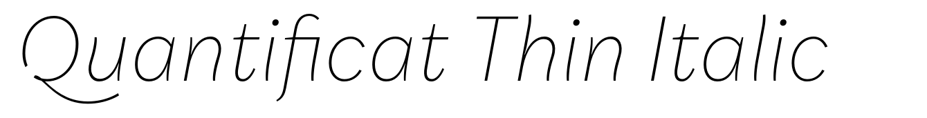 Quantificat Thin Italic